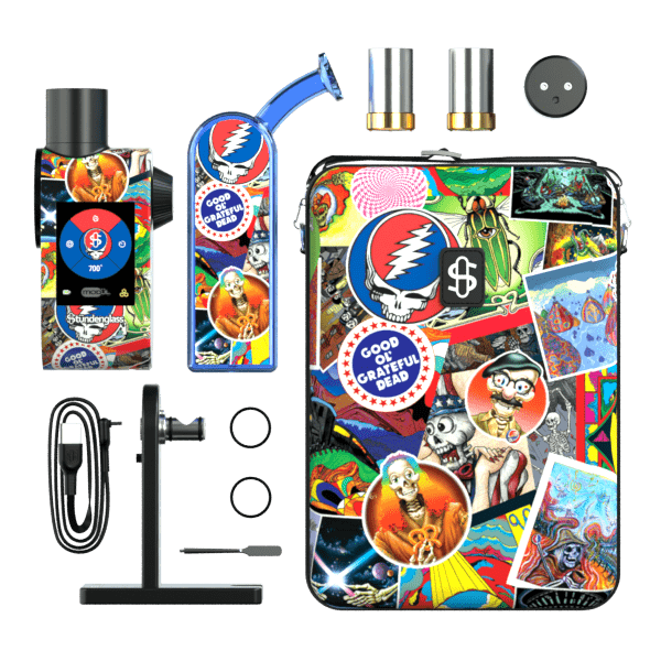 Grateful Dead Modul Dok travel kit lay-flat showing all components