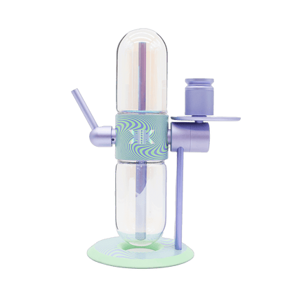 Wiz Khalifa Stündenglass gravity hookah front view with iridescent glass globes