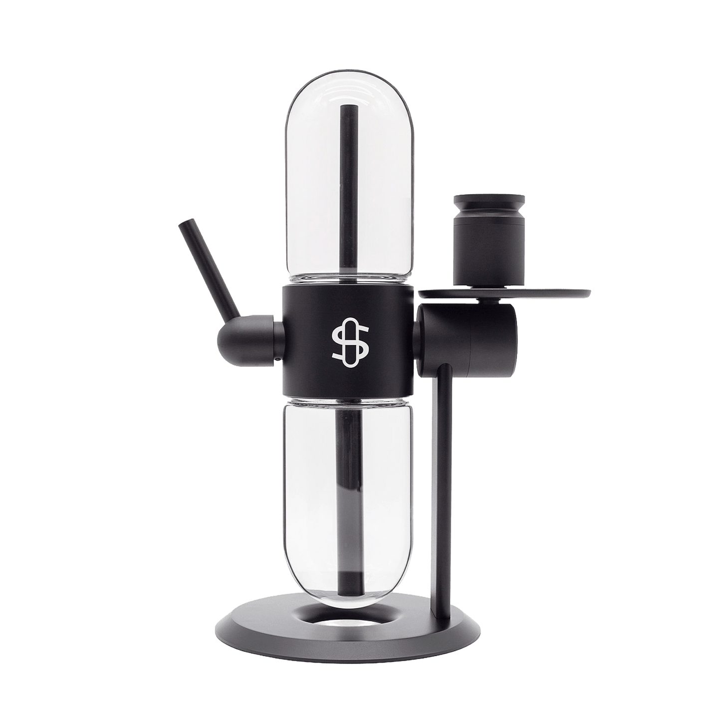 Stündenglass Gravity Infuser front view with borosilicate glass globes