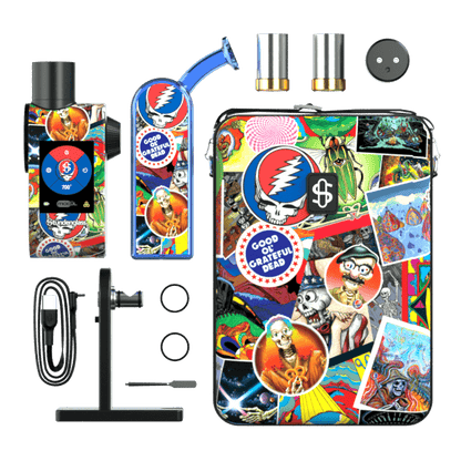 Grateful Dead Modul Dok travel kit lay-flat showing all components